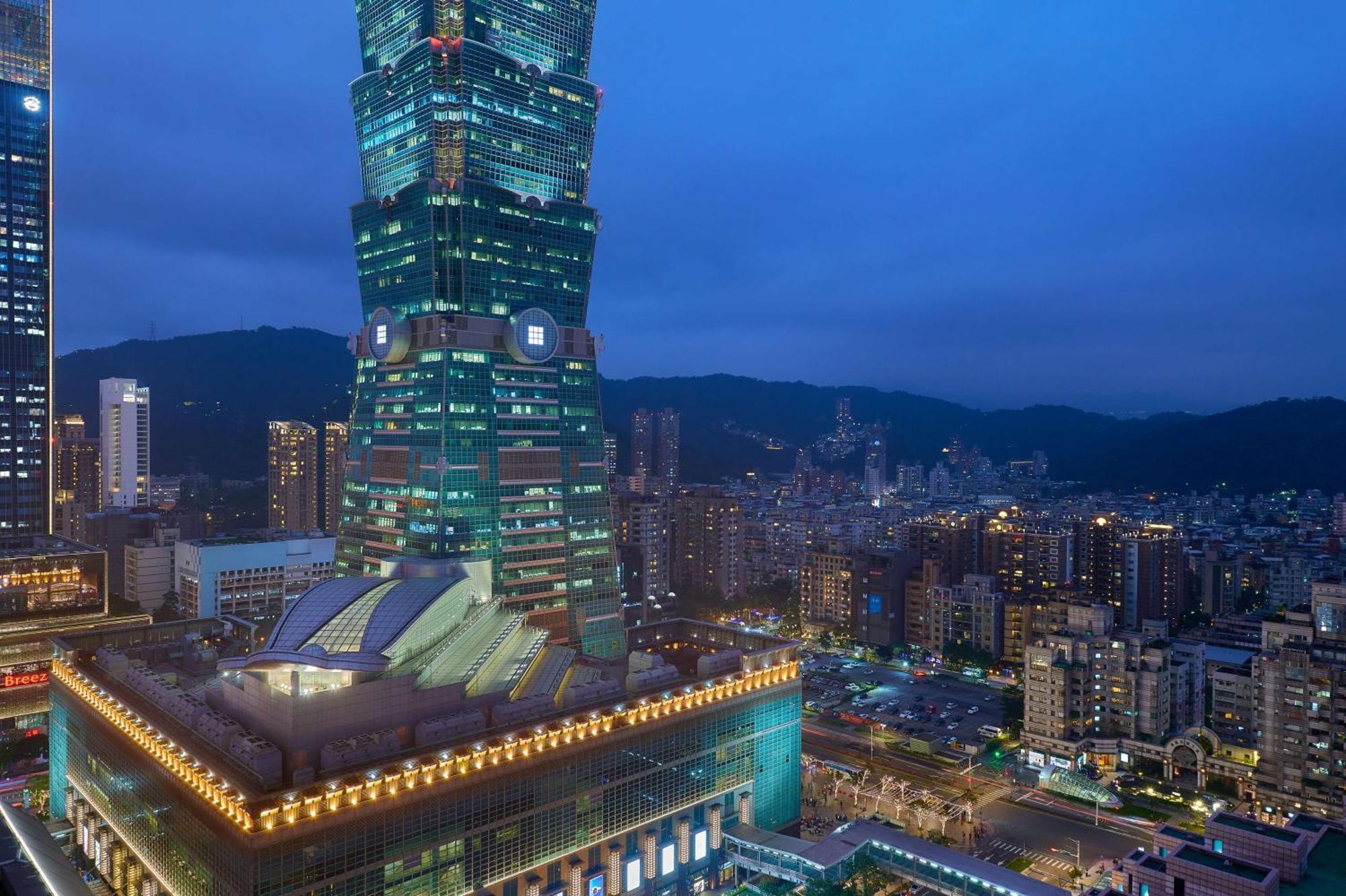 Hotel Grand Hyatt Taipéi Exterior foto Taipei 101